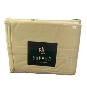 RALPH LAUREN SOLIDS Twin Flat Sheet Honey Dew Green‎ 100% Cotton 250 TC